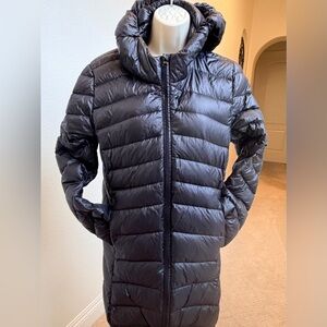 Long Black Puffer Jacket for Women